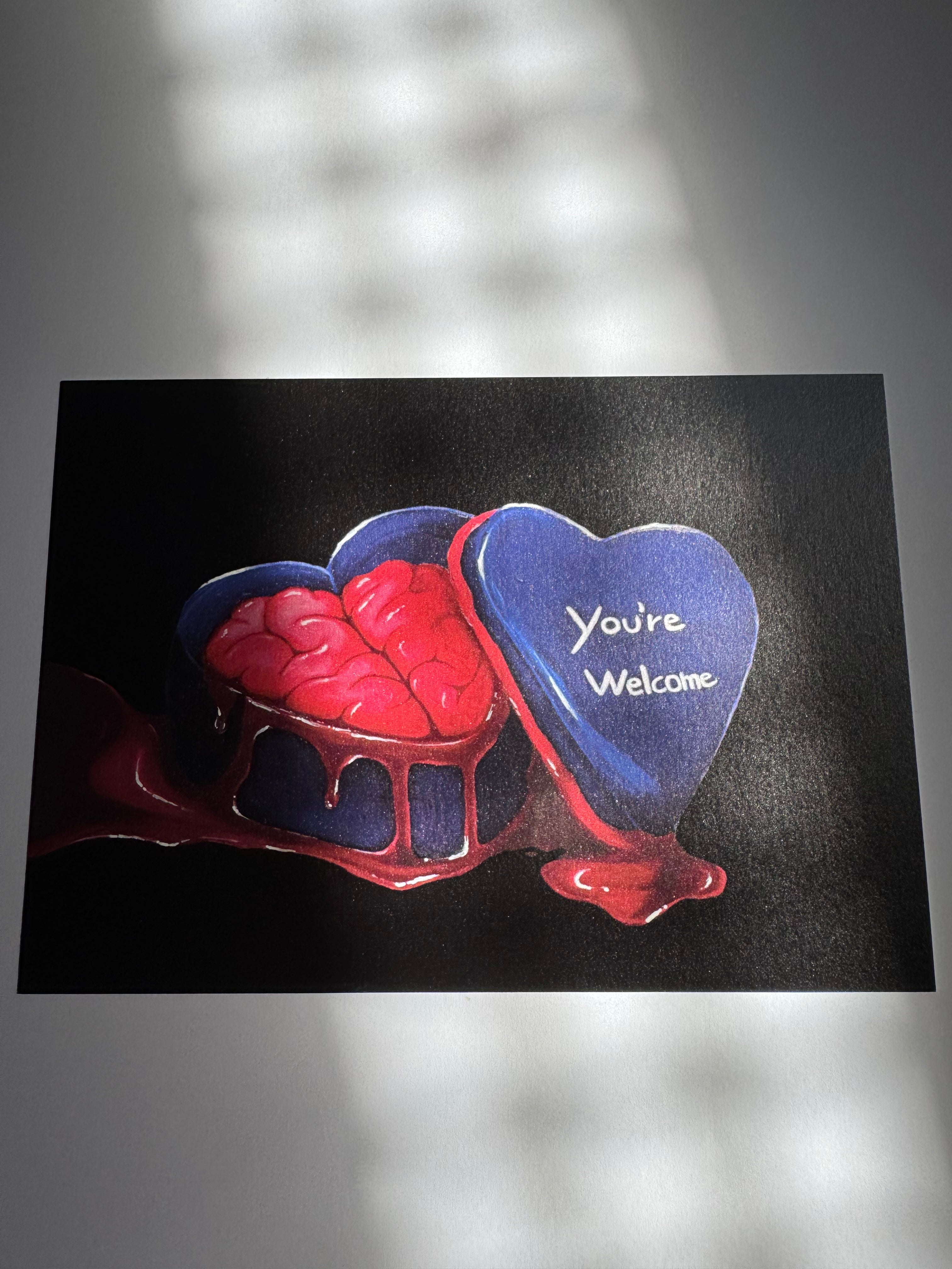 You’re Welcome – Perlmutt Postcard, 18×13, Signed & Hand-Finished